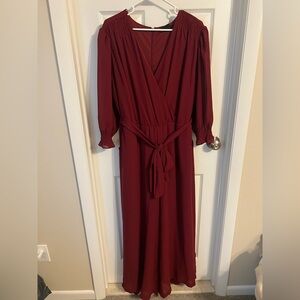 Elegant Burgundy jumpsuit